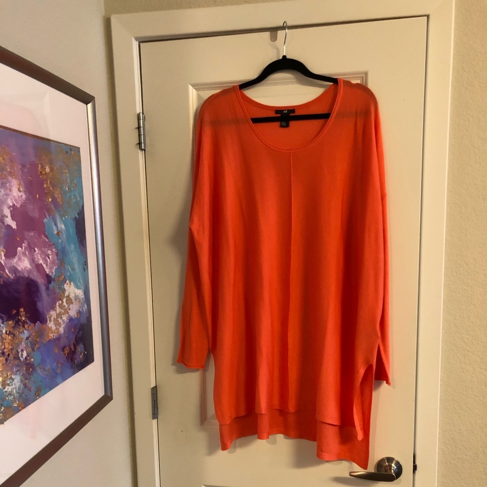 Long Sleeve Lightweight Spring sweater in Peach